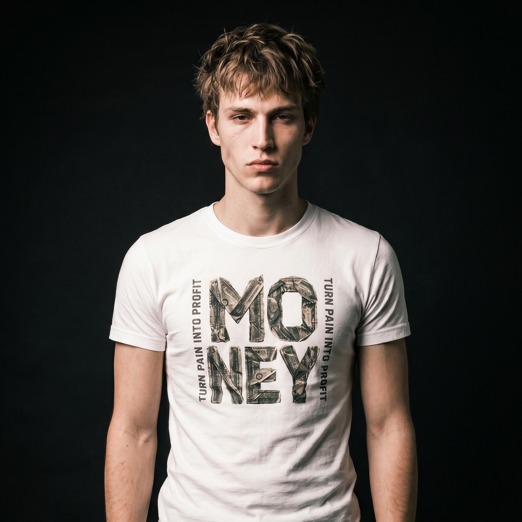 [White] Turn Pain Into Profit tee gallery image 1 - MNDFRME