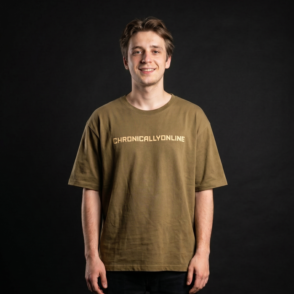 [Military Green] Chronically Online tee gallery image 1 - MNDFRME