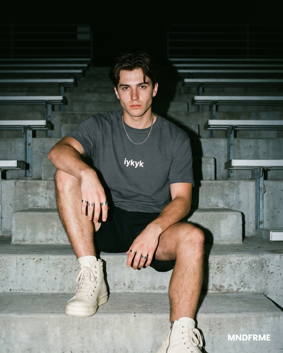 [Charcoal] iykyk tee hero image - MNDFRME