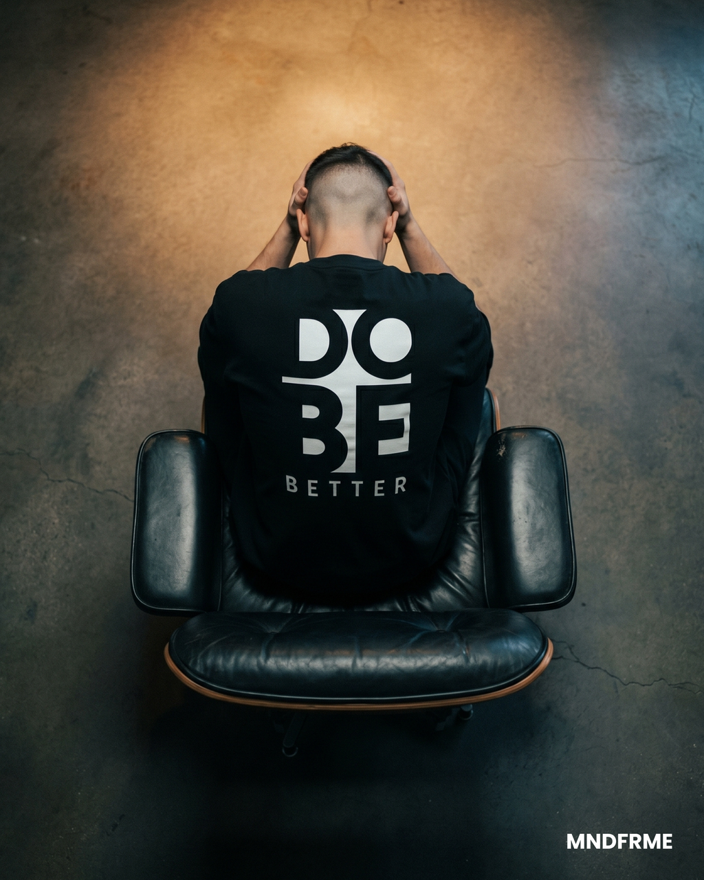 [Black] Do Be Better black graphic tee — Mndfrme limited drop
